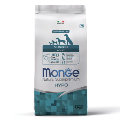 Monge Dog Speciality Hypoallergenic корм для собак гипоаллергенный лосось с тунцом