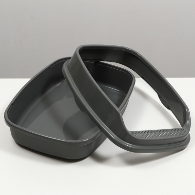 Джи Пи Ай Туалет Айша XL с бортом, серый fix, 64х44х24 см