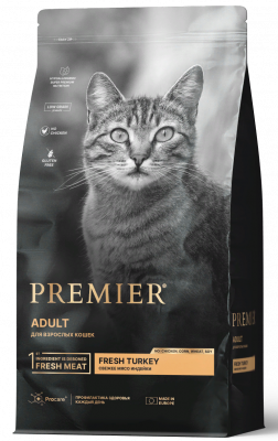 Premier Cat Turkey Adult Сухой корм для кошек, Свежая индейка