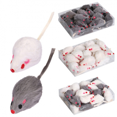 Rich Breed Игрушка для кошек, мышь серая, натуральный мех, кошачья мята 5*2см