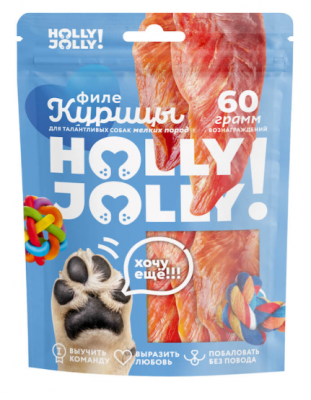 Holly Jolly! Лакомство для собак мелких пород, филе курицы 60гр