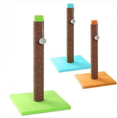 Rich Breed Lowcost Когтеточка высокий и толстый столбик, ковролин/игрушка