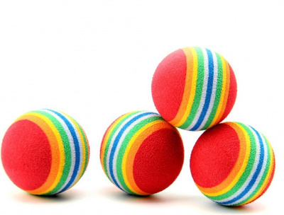 Rich Breed Игрушка мячик полосатый для кошек 3см, 1шт