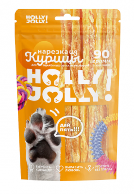 Holly Jolly! Лакомство для собак всех пород, нарезка из курицы 90гр