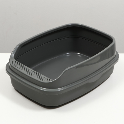 Джи Пи Ай Туалет Айша XL с бортом, серый fix, 64х44х24 см