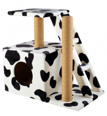 Rich Breed Когтеточка домосед с лестницей и площадкой, джут 60*35*56см