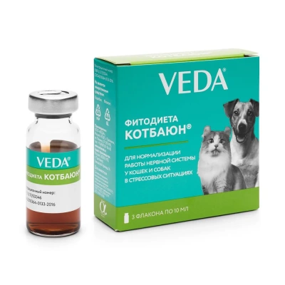 Фитодиета КотБаюн для кошек и собак, 10 мл фл. 3 шт