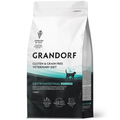 GRANDORF Veterinary Diet Cat Gastrointestinal Moderate Calorie ветеринарная диета для кошек склонных к набору веса, при расстройстве желудка, c индейкой