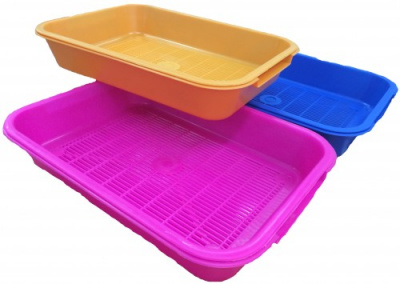 Лоток №3 решетка цветная, 36х26*6,5 см