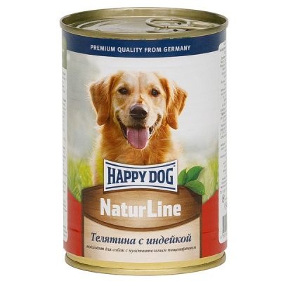 Happy Dog консерва Телятина с индейкой для щенков 410 г
