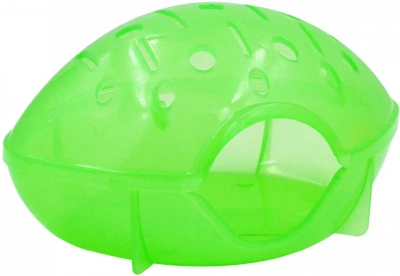 Зооэкспресс Домик для хомяка DeLuxe, без дверцы, полупрозрачный, 18*12*9 см