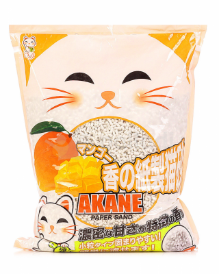 AKANE Наполнитель бумажный, комкующийся Манго 7л (1.8кг)
