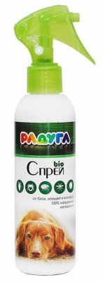 Радуга био Спрей для собак от блох, клещей, комаров, 200 мл