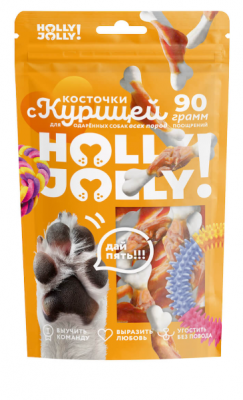 Holly Jolly! Лакомство для собак всех пород, косточки с курицей 90гр