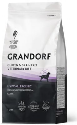 GRANDORF Veterinary Diet Dog Hypoallergenic ветеринарная диета для собак при пищевой аллергии, с кроликом