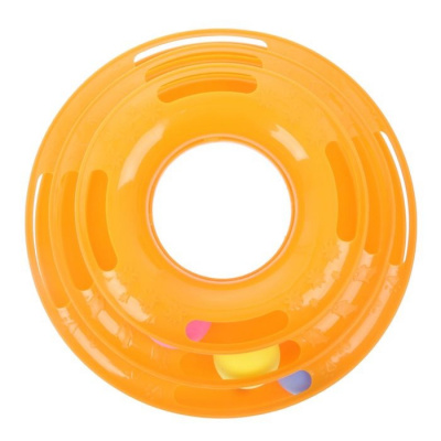 Игровой комплекс для кошек с 3 шариками 24,5*24,5*13см микс (без картонной коробки)