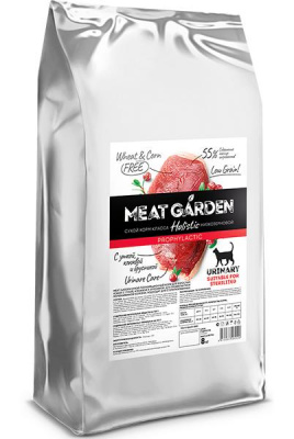 Meat Garden Sterilised urinary сухой корм для стерилизованных кошек и котов для профилактики мкб, с уткой, клюквой и брусникой