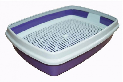 Ёшкин кот туалет для кошек с сеткой и бортиком, 40*30*9см