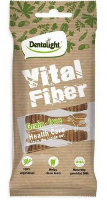 Dentalight Лакомство для собак Vital fiber, зубная щетка для чистки зубов, малая 7шт/70г